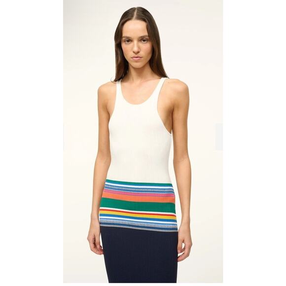STAUD Dresses & Skirts - STAUD Womens Hibiscus Navy Colorblock Maxi Dress Size XS NWT $325